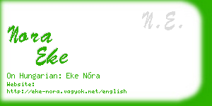 nora eke business card